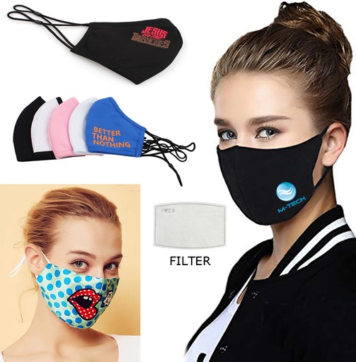 [CV2815] Sprinters 4 Ply Sublimated Reusable Face Mask w/ Carbon Filter. CV2815