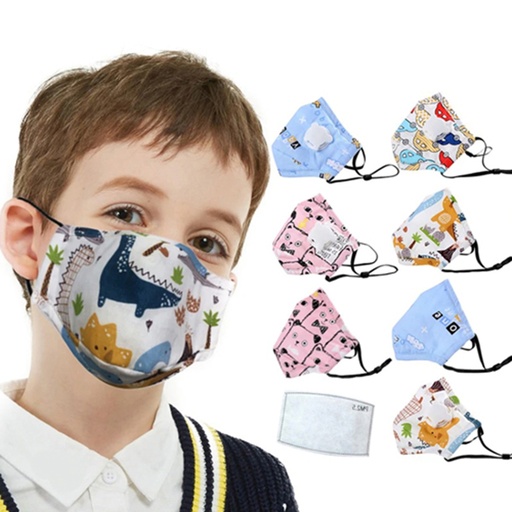 [CV2805] Youth Size Sprinters 4 Ply Sublimated Reusable Face Mask w/ Carbon Filter. CV2805