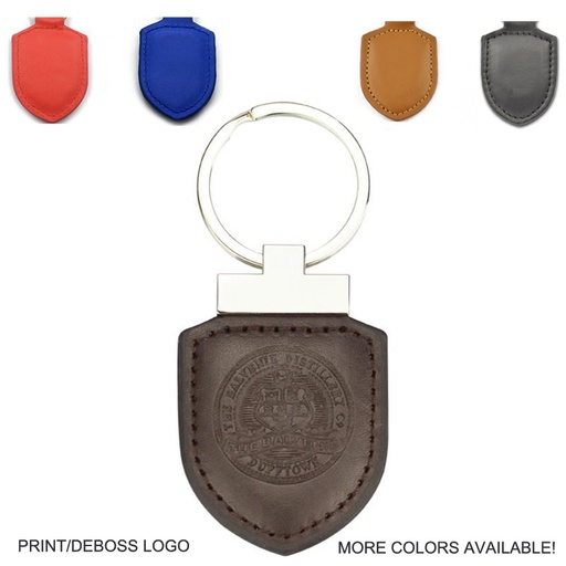 [KC8895] The Shield Stitched Leatherette Key Tag. KC8895