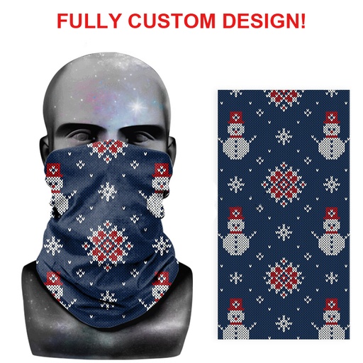 [CV7699] 2 Ply Winter Full Color Neck Gaiter Face Mask. CV7699
