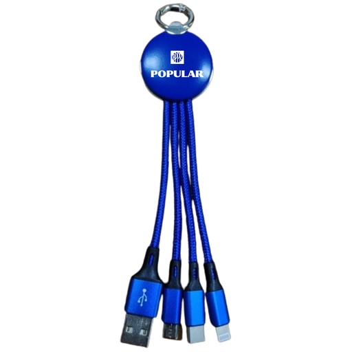 [AC8050] USB LED Light Logo 3-In-1 Charging Cables - W/ Type C. AC8050