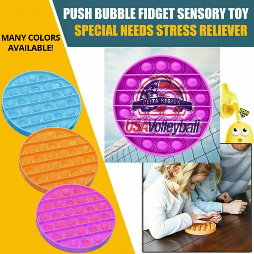 [ST6002] Pop It Fidget Toy - Circle Full color. ST6002