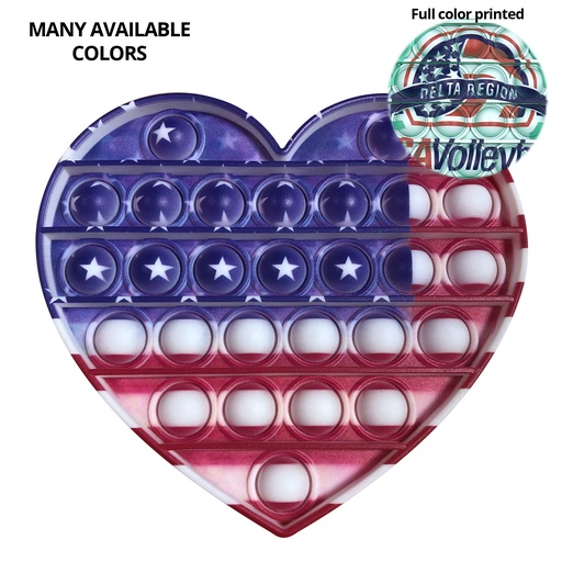 [ST6006] Pop It Fidget Toy - Heart Full color. ST6006