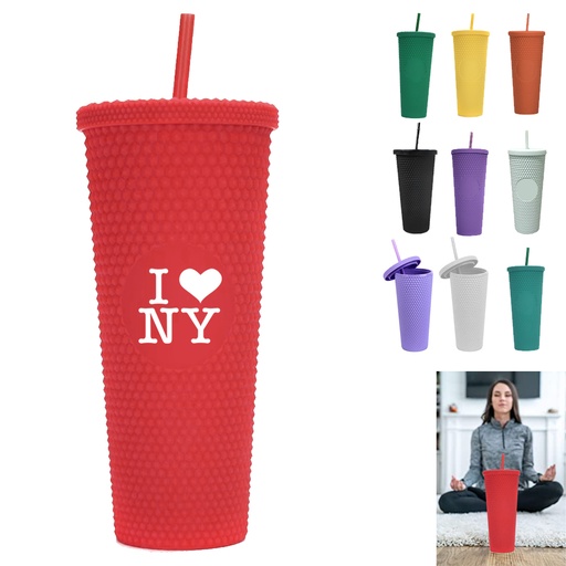[WB4433] Sprayed Rubber Full Color Tumbler 24OZ. WB4433