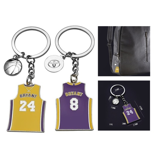[BN7453] Kobe Bryant Jersey Keychain - Engraved Tag. BN7453