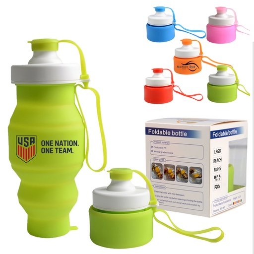 [WB5105] Magic Silicone Collapsible Water Bottle 18Oz. WB5105