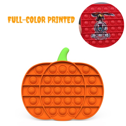 [ST6078] Thanksgiving Pumpkin - Pop It Fidget Toy Full color. ST6078